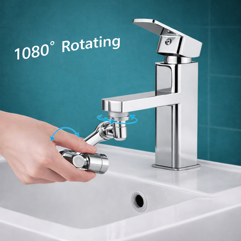 Magic 1080° Rotating Faucet Extender – Clean Every Corner of Your Sink