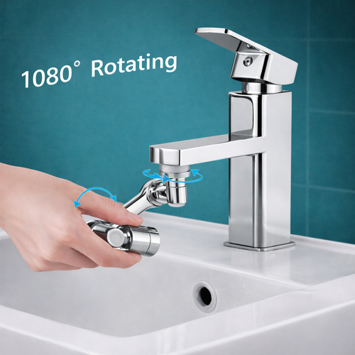 Magic 1080° Rotating Faucet Extender – Clean Every Corner of Your Sink