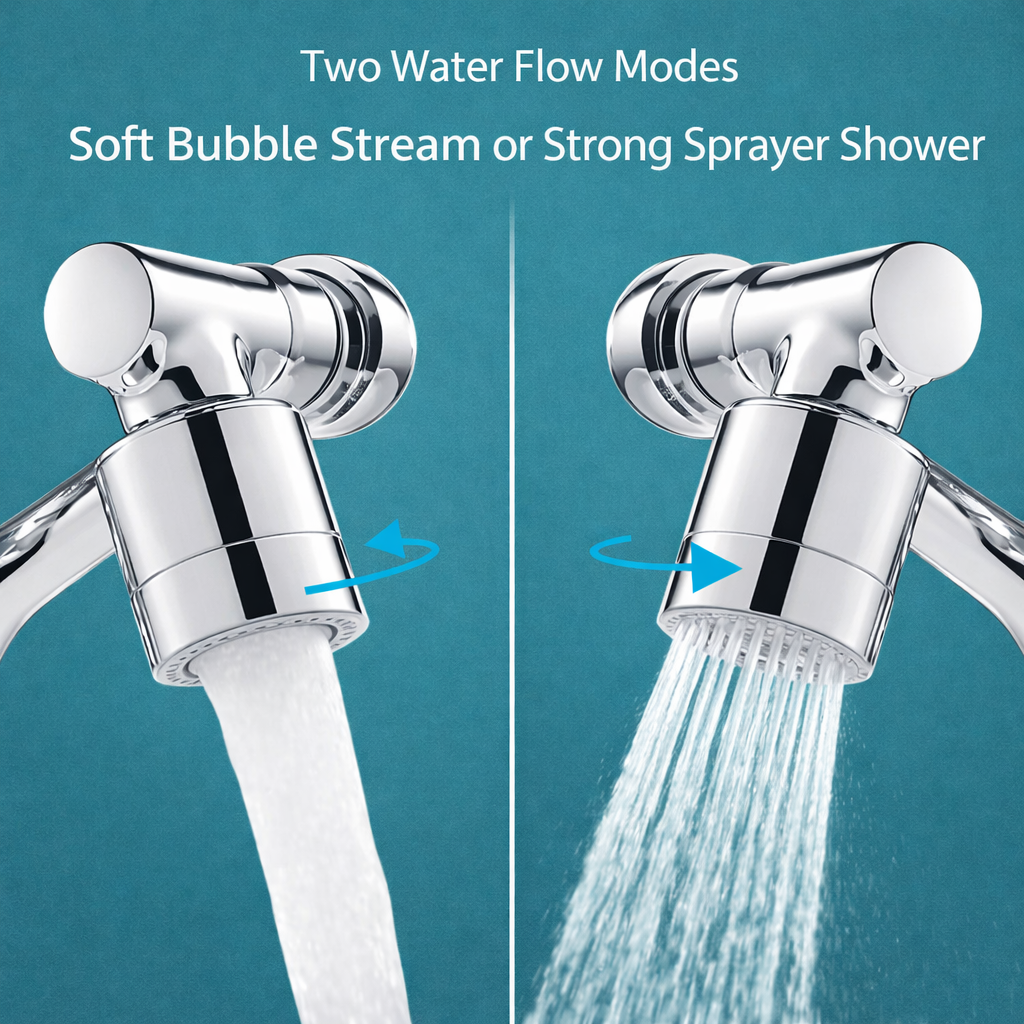 Magic 1080° Rotating Faucet Extender – Clean Every Corner of Your Sink